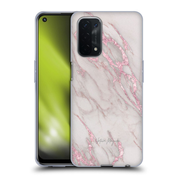 Nature Magick Marble Metallics Pink Soft Gel Case for OPPO A54 5G