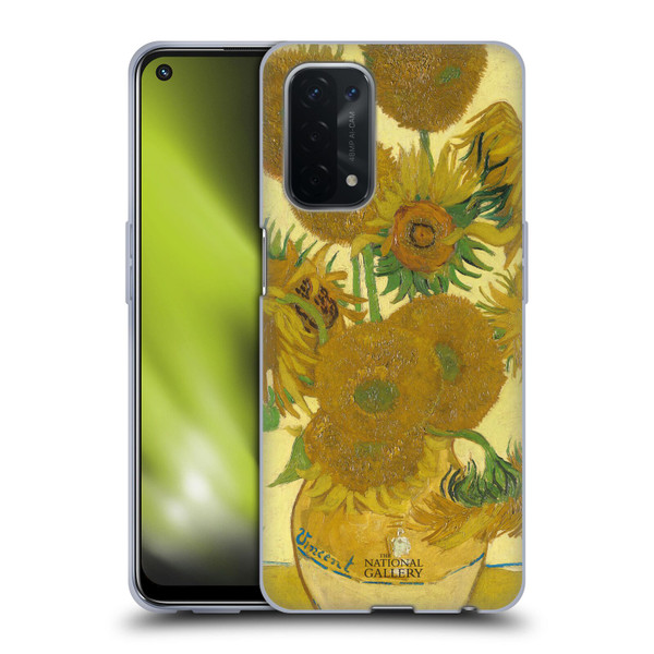 The National Gallery Art Sunflowers Soft Gel Case for OPPO A54 5G