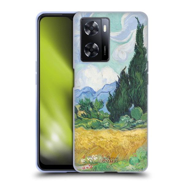 The National Gallery Art A Wheatfield With Cypresses Soft Gel Case for OPPO A57s