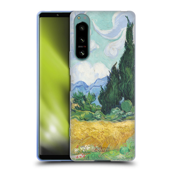The National Gallery Art A Wheatfield With Cypresses Soft Gel Case for Sony Xperia 5 IV