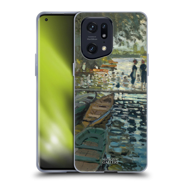 The National Gallery Nature Bathers At La Grenouillére Soft Gel Case for OPPO Find X5 Pro