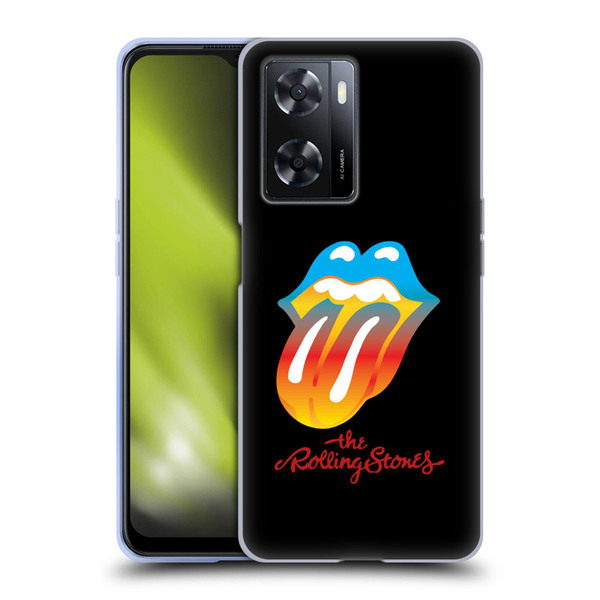 The Rolling Stones Graphics Rainbow Tongue Soft Gel Case for OPPO A57s
