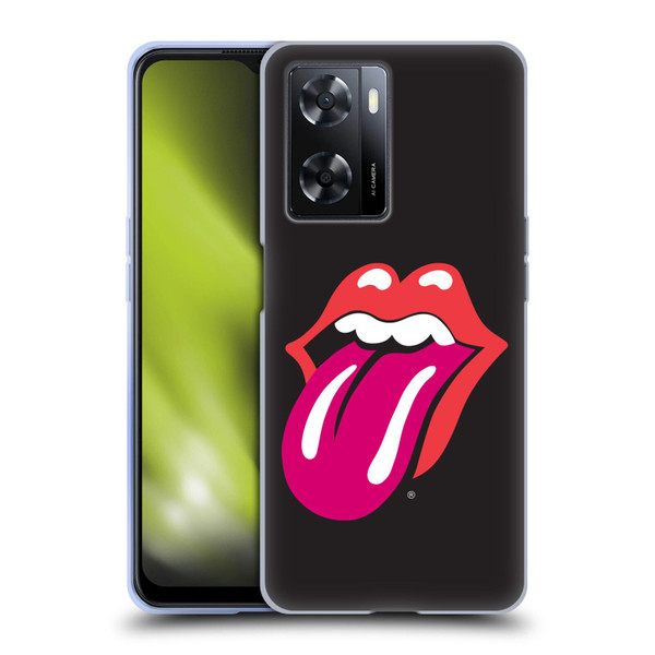 The Rolling Stones Graphics Pink Tongue Soft Gel Case for OPPO A57s