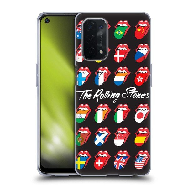 The Rolling Stones Licks Collection Flag Poster Soft Gel Case for OPPO A54 5G