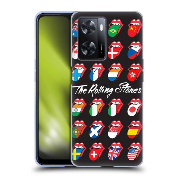 The Rolling Stones Licks Collection Flag Poster Soft Gel Case for OPPO A57s