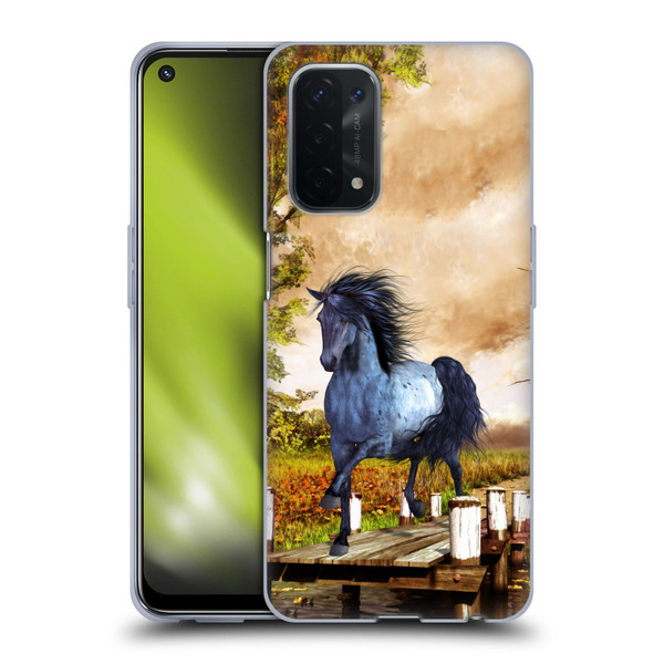 Simone Gatterwe Horses On The Lake Soft Gel Case for OPPO A54 5G
