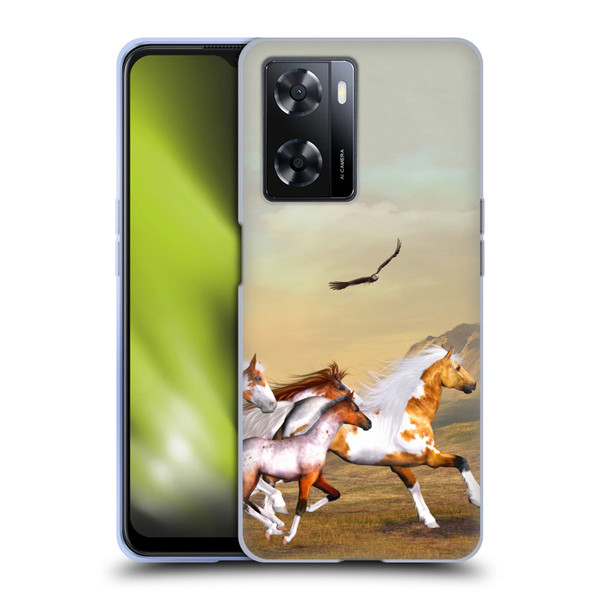 Simone Gatterwe Horses Wild Herd Soft Gel Case for OPPO A57s