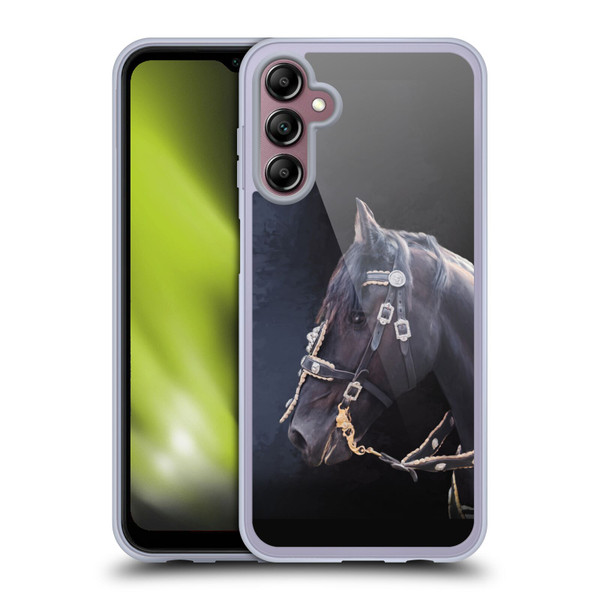 Simone Gatterwe Pegasus And Unicorns Friesian Horse Soft Gel Case for Samsung Galaxy A14 5G
