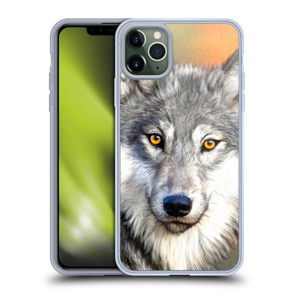 Aimee Stewart Animals Autumn Wolf Soft Gel Case for Apple iPhone 11 Pro Max