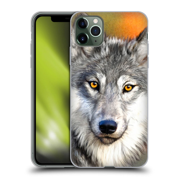 Aimee Stewart Animals Autumn Wolf Soft Gel Case for Apple iPhone 11 Pro Max