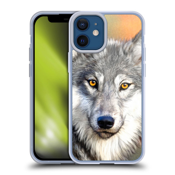Aimee Stewart Animals Autumn Wolf Soft Gel Case for Apple iPhone 12 Mini
