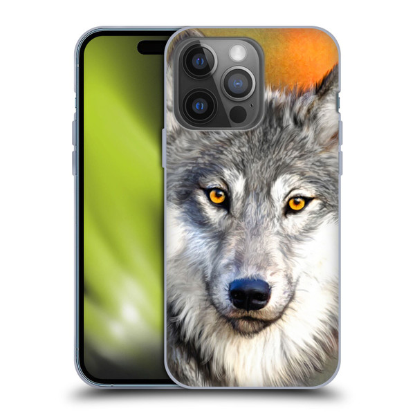 Aimee Stewart Animals Autumn Wolf Soft Gel Case for Apple iPhone 14 Pro