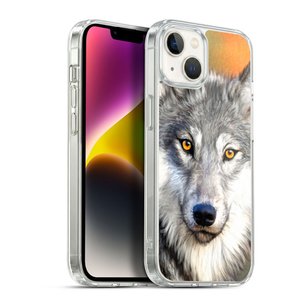 Aimee Stewart Animals Autumn Wolf Soft Gel Case for Apple iPhone 14 Plus & MagSafe