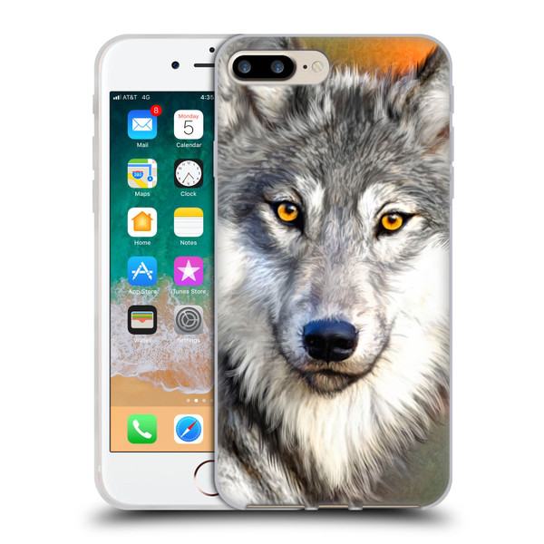Aimee Stewart Animals Autumn Wolf Soft Gel Case for Apple iPhone 7 Plus / iPhone 8 Plus