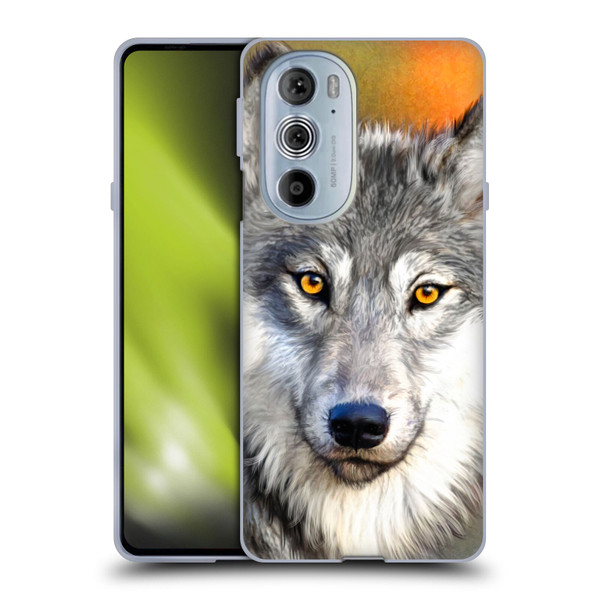 Aimee Stewart Animals Autumn Wolf Soft Gel Case for Motorola Edge X30