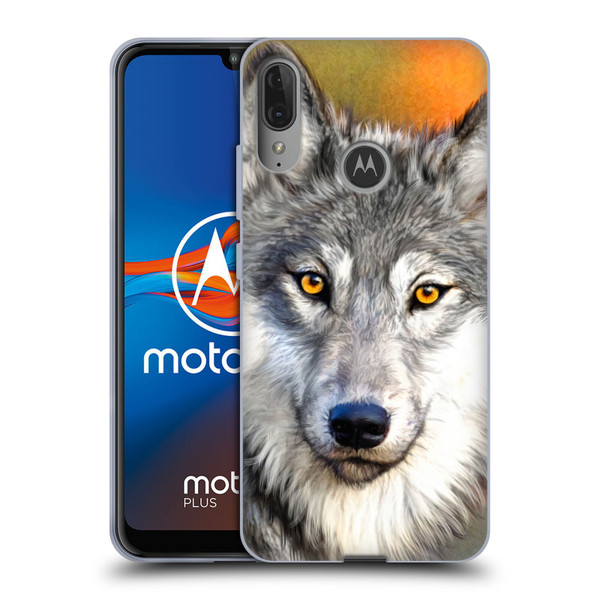 Aimee Stewart Animals Autumn Wolf Soft Gel Case for Motorola Moto E6 Plus