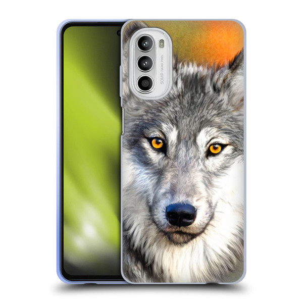 Aimee Stewart Animals Autumn Wolf Soft Gel Case for Motorola Moto G52