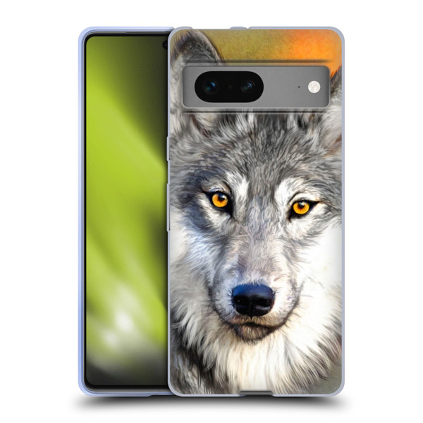 Aimee Stewart Animals Autumn Wolf Soft Gel Case for Google Pixel 7