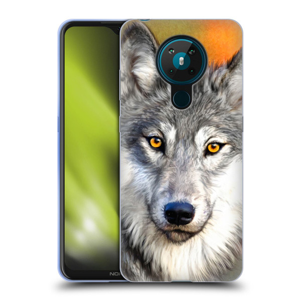 Aimee Stewart Animals Autumn Wolf Soft Gel Case for Nokia 5.3
