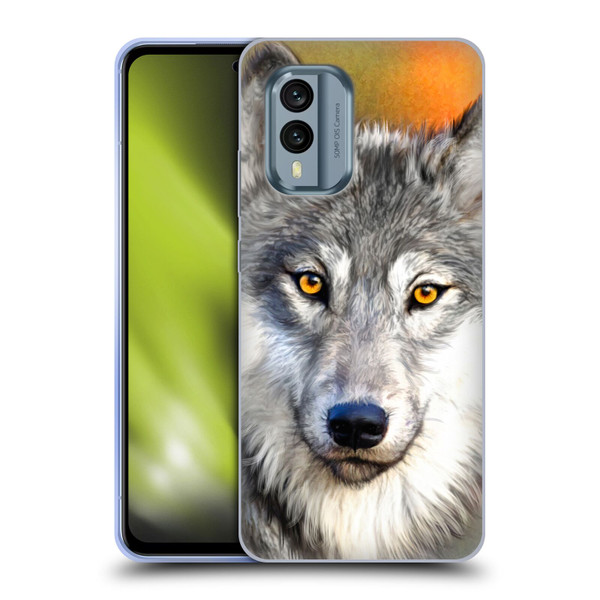 Aimee Stewart Animals Autumn Wolf Soft Gel Case for Nokia X30