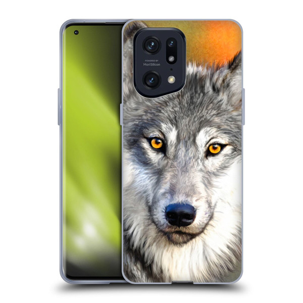 Aimee Stewart Animals Autumn Wolf Soft Gel Case for OPPO Find X5 Pro