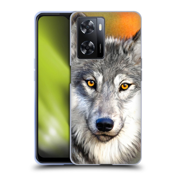 Aimee Stewart Animals Autumn Wolf Soft Gel Case for OPPO A57s