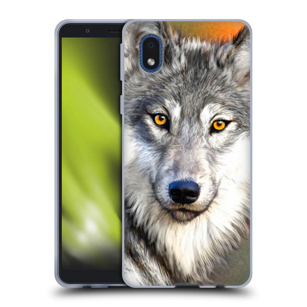 Aimee Stewart Animals Autumn Wolf Soft Gel Case for Samsung Galaxy A01 Core (2020)