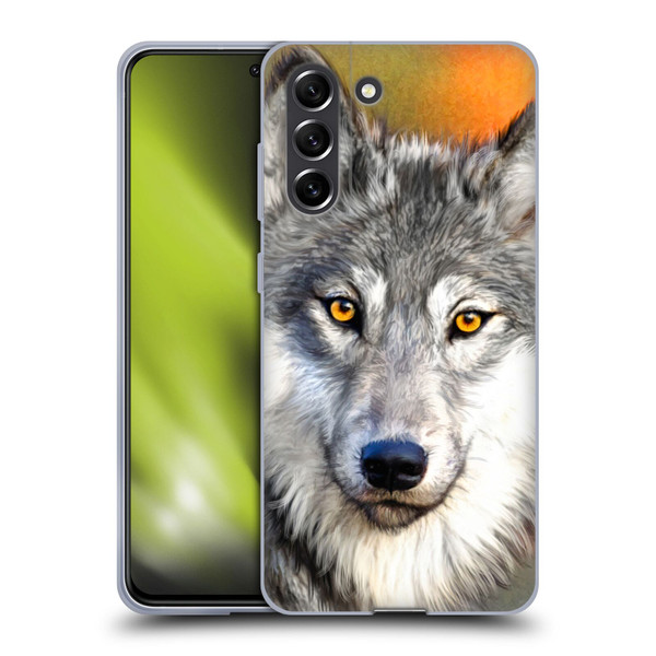 Aimee Stewart Animals Autumn Wolf Soft Gel Case for Samsung Galaxy S21 FE 5G