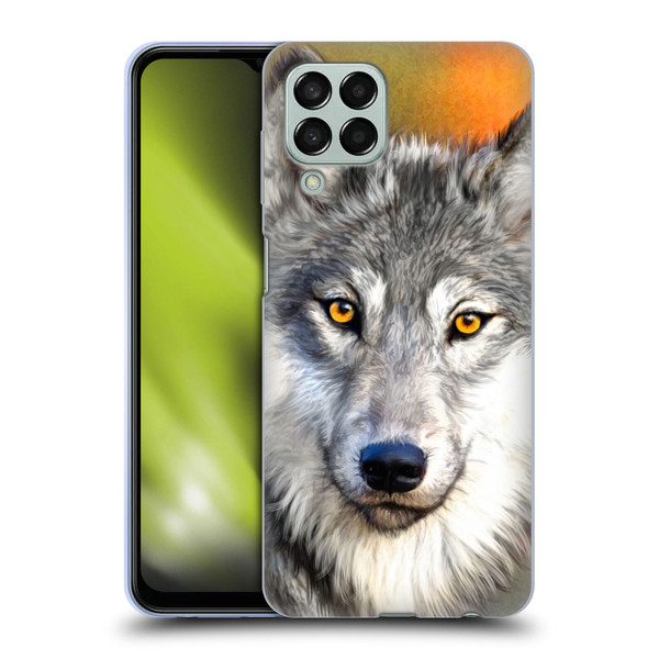 Aimee Stewart Animals Autumn Wolf Soft Gel Case for Samsung Galaxy M33 (2022)