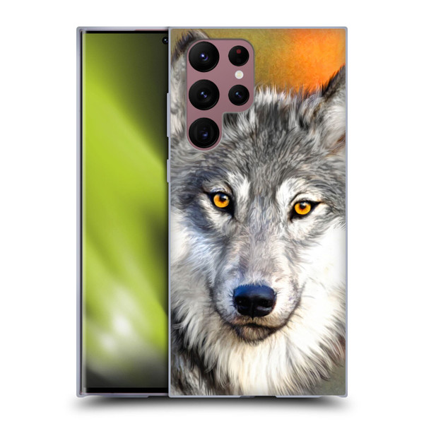 Aimee Stewart Animals Autumn Wolf Soft Gel Case for Samsung Galaxy S22 Ultra 5G