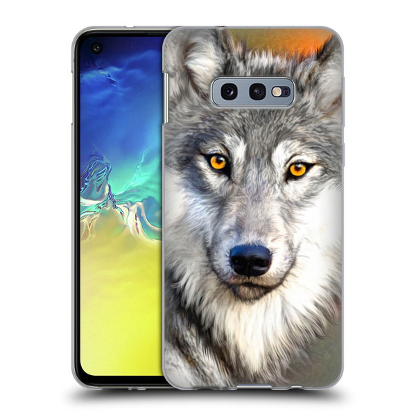 Aimee Stewart Animals Autumn Wolf Soft Gel Case for Samsung Galaxy S10e
