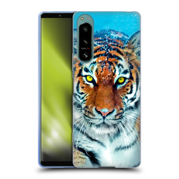 Aimee Stewart Animals Yellow Tiger Soft Gel Case for Sony Xperia 5 IV