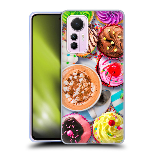 Aimee Stewart Colourful Sweets Cupcakes And Cocoa Soft Gel Case for Xiaomi 12 Lite