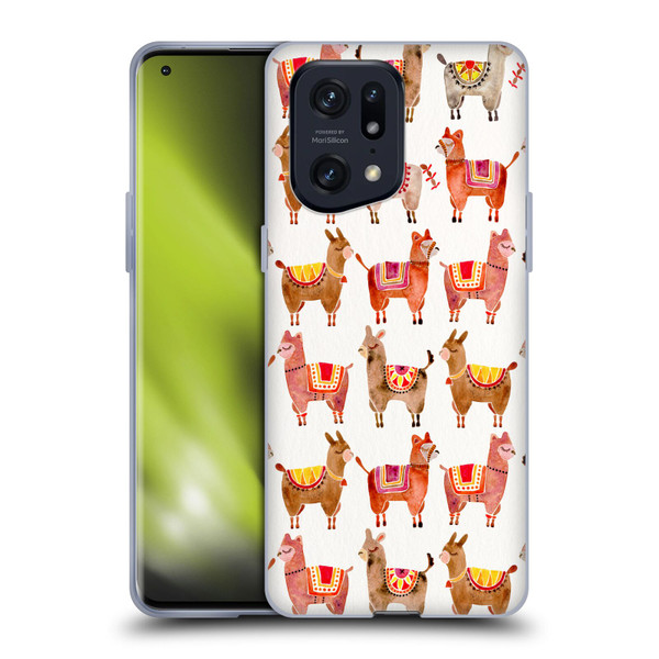 Cat Coquillette Animals Alpacas Soft Gel Case for OPPO Find X5 Pro
