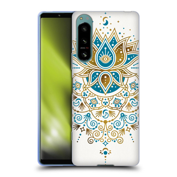 Cat Coquillette Patterns 6 Lotus Bloom Mandala 4 Soft Gel Case for Sony Xperia 5 IV