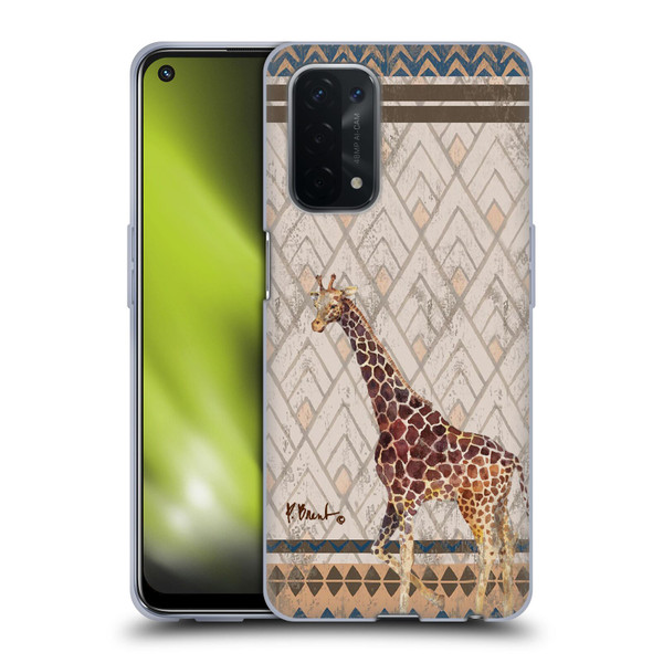 Paul Brent Animals Tribal Giraffe Soft Gel Case for OPPO A54 5G