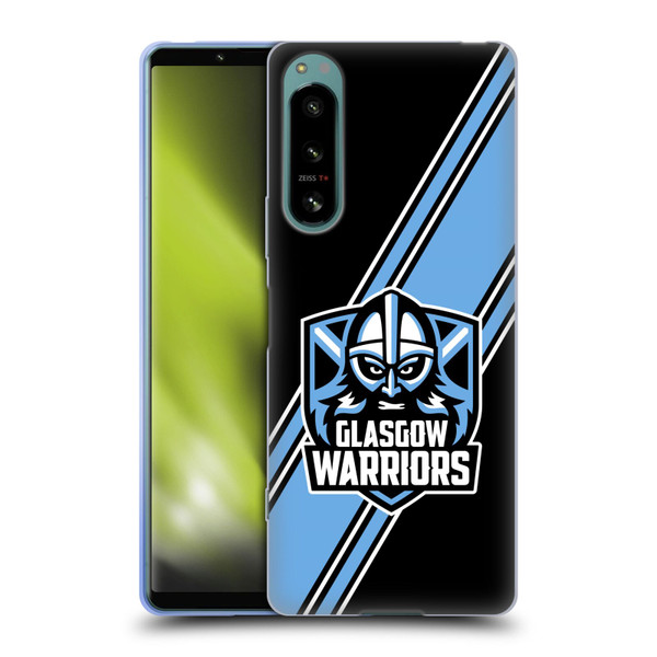 Glasgow Warriors Logo 2 Diagonal Stripes Soft Gel Case for Sony Xperia 5 IV