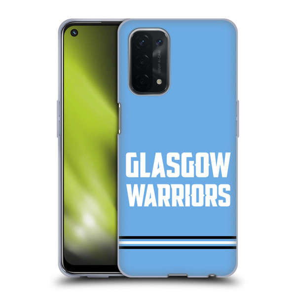 Glasgow Warriors Logo Text Type Blue Soft Gel Case for OPPO A54 5G