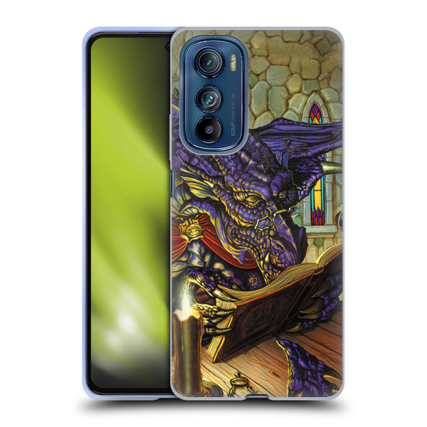 Ed Beard Jr Dragons A Good Book Soft Gel Case for Motorola Edge 30