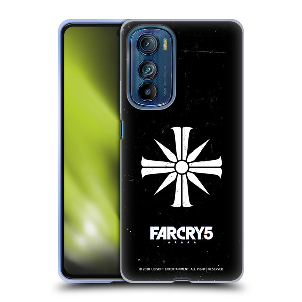 Far Cry 5 Key Art And Logo Distressed Look Cult Emblem Soft Gel Case for Motorola Edge 30