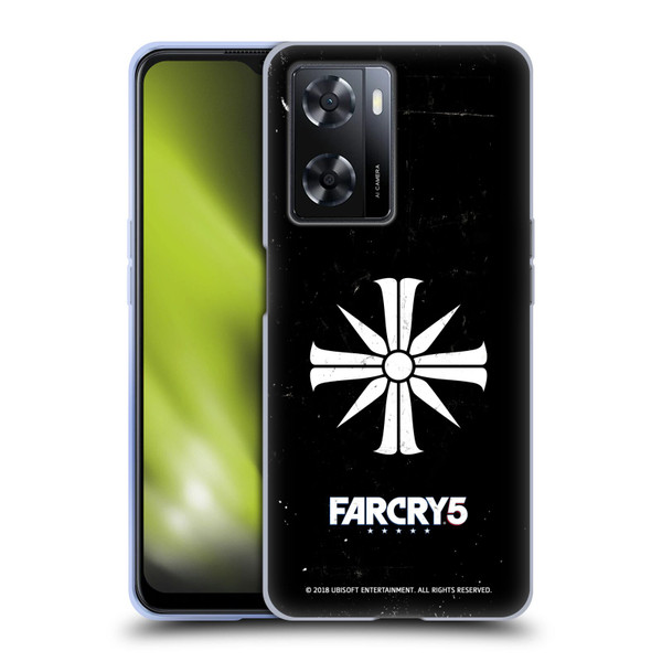 Far Cry 5 Key Art And Logo Distressed Look Cult Emblem Soft Gel Case for OPPO A57s