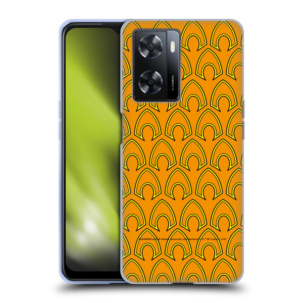 Aquaman DC Comics Logo Pattern Soft Gel Case for OPPO A57s