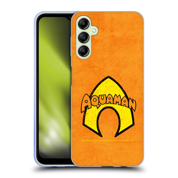 Aquaman DC Comics Logo Classic Distressed Look Soft Gel Case for Samsung Galaxy A14 5G