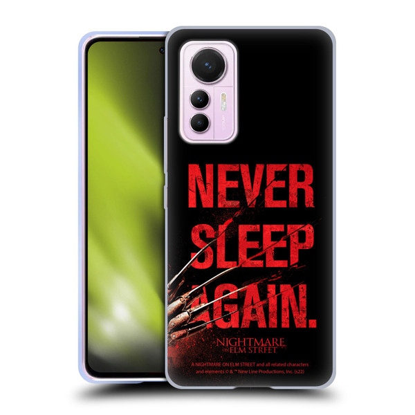 A Nightmare On Elm Street (2010) Graphics Never Sleep Again Soft Gel Case for Xiaomi 12 Lite