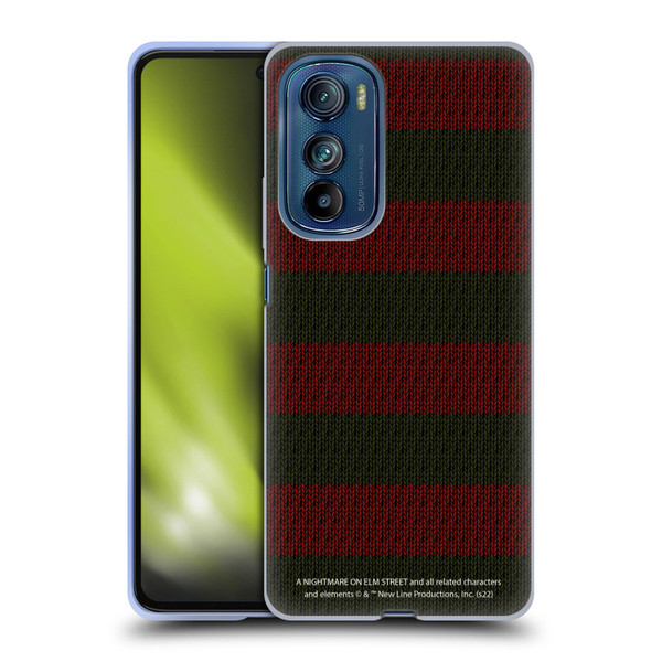 A Nightmare On Elm Street: Freddy's Dead Graphics Sweater Pattern Soft Gel Case for Motorola Edge 30