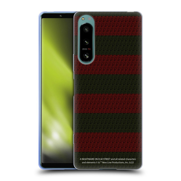A Nightmare On Elm Street: Freddy's Dead Graphics Sweater Pattern Soft Gel Case for Sony Xperia 5 IV