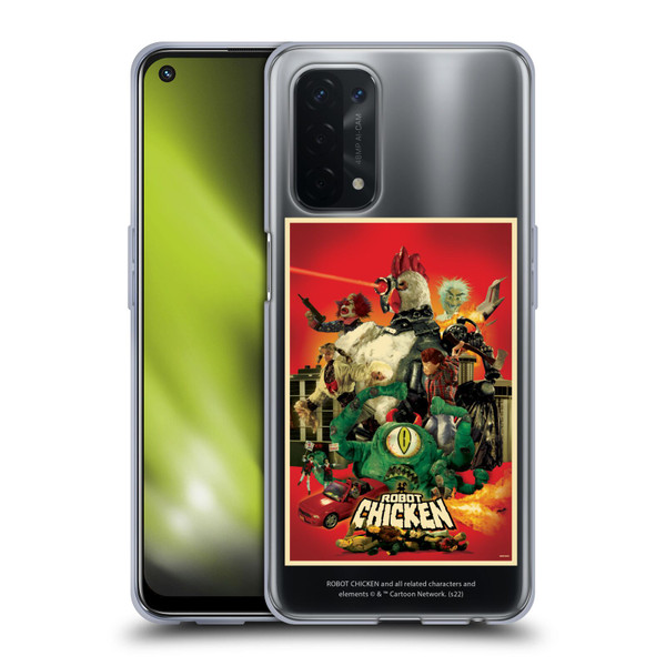 Robot Chicken Graphics Poster Soft Gel Case for OPPO A54 5G