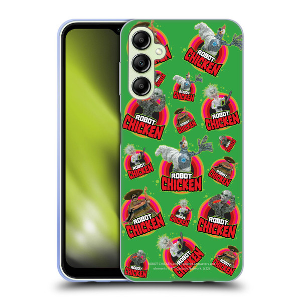 Robot Chicken Graphics Icons Soft Gel Case for Samsung Galaxy A14 5G