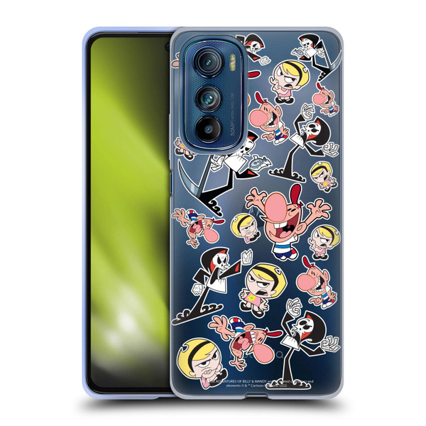 The Grim Adventures of Billy & Mandy Graphics Icons Soft Gel Case for Motorola Edge 30