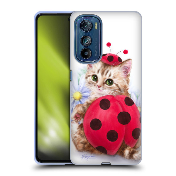 Kayomi Harai Animals And Fantasy Kitten Cat Lady Bug Soft Gel Case for Motorola Edge 30